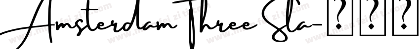 Amsterdam Three Sla字体转换